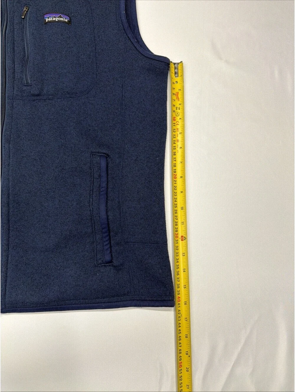 Patagonia Vest Jacket Mens Large  Navy Fleece Better Sweater Full Zip Athleisure